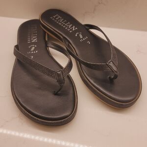 Italian Shoemakers Black Sandals